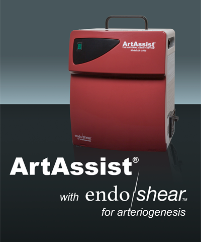 The ArtAssist portable pneumatic compression device with logo